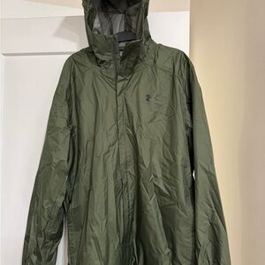 Under Armour Men's Green Hooded Rain Jacket Raincoat Large